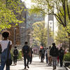 Students walking on campus